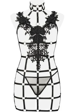 Grey Velvet 2-piece Harness Set (XS/S)
