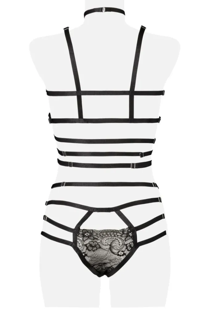 Grey Velvet 2-Piece Harness Set