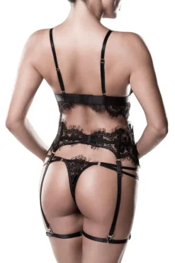 Grey Velvet Sexy Lingerie Set