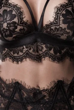 Grey Velvet Sexy Lingerie Set