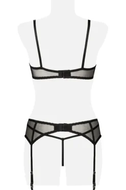 Grey Velvet Three-Part Erotic Set
