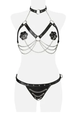 Grey Velvet Three-Part Erotic Set