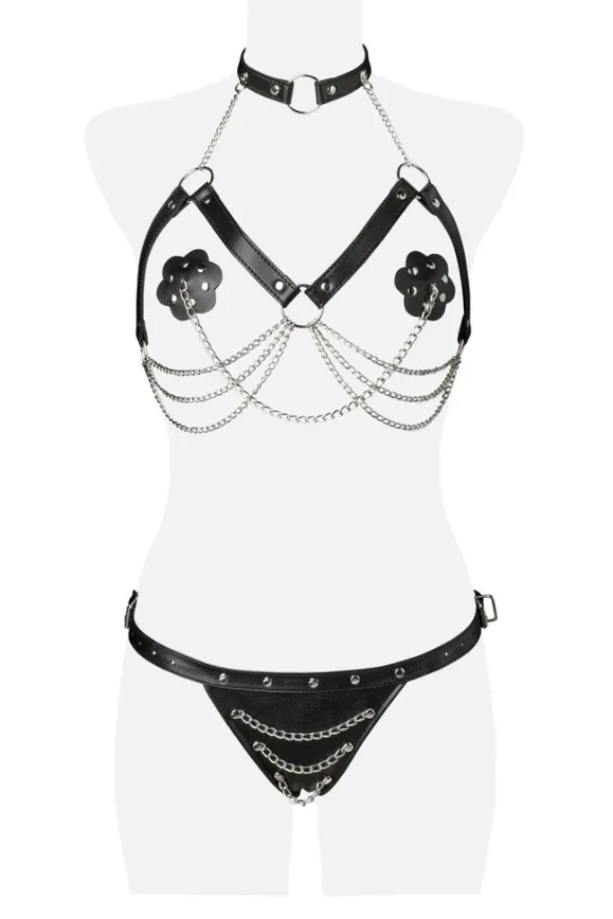 Grey Velvet Three-Part Erotic Set