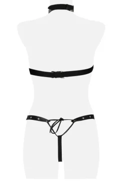 Grey Velvet Three-Part Harness Set