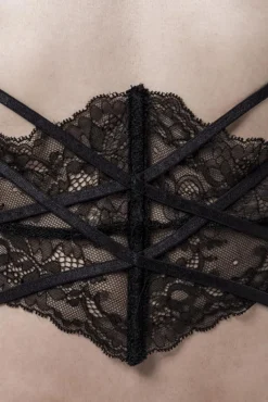 Grey Velvet Three-Part Lingerie Set