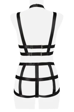 Grey Velvet Two-Part Harness Set