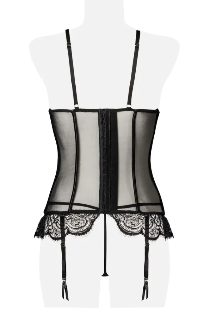 Grey Velvet Two-Part Lingerie Set