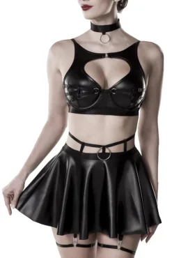 Grey Velvet Wetlook Erotic Set