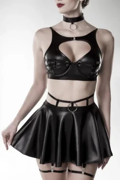 Grey Velvet Wetlook Erotic Set
