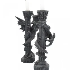 Nemesis Now Guardians of the Light Pair of Dragon Candlesticks