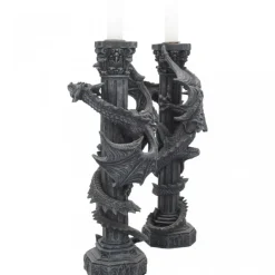 Nemesis Now Guardians of the Light Pair of Dragon Candlesticks