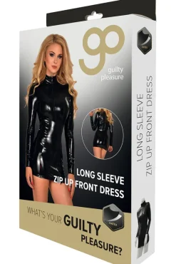 Guilty Pleasure Black Long Sleeve Datex Dress