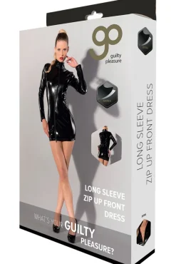 Guilty Pleasure Black Long Sleeve Datex Dress