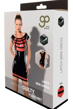 Guilty Pleasure Black Red Latex Dress