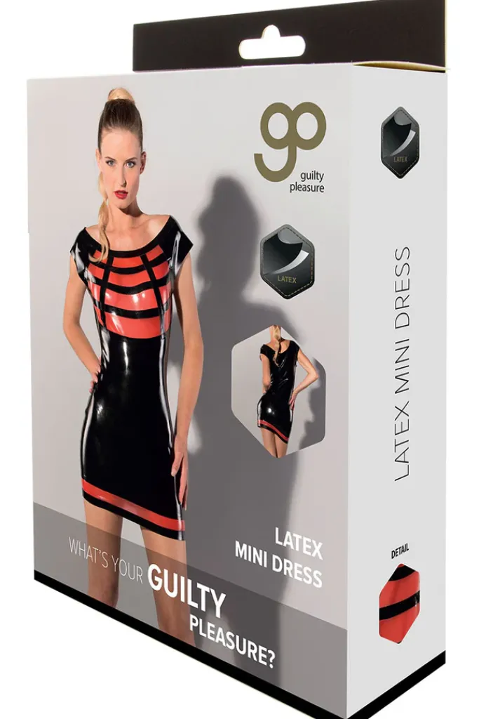 Guilty Pleasure Black Red Latex Dress