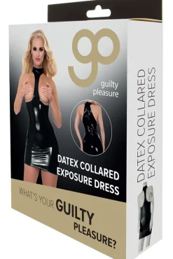 Guilty Pleasure Datex Black Collared Exposure Dress
