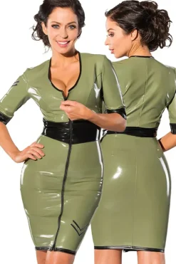 Guilty Pleasure Green Datex Army Dress