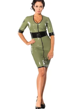 Guilty Pleasure Green Datex Army Dress