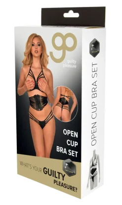 Guilty Pleasure Open Cup Wetlook Lingerie Set (2XL)