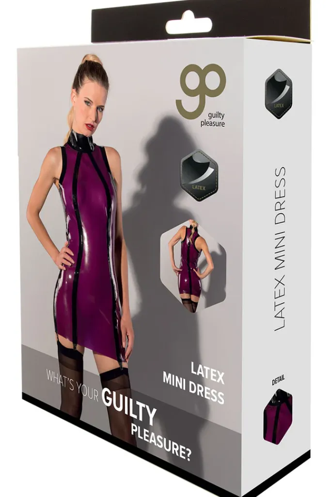 Guilty Pleasure Purple Latex Mini Dress