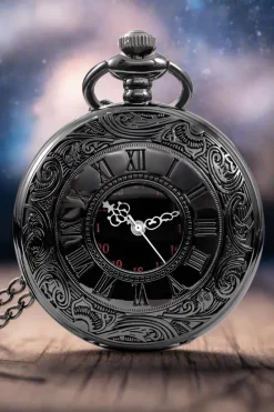 Pocketwatches Gunmetal Steampunk Pocket Watch with Necklace Chain