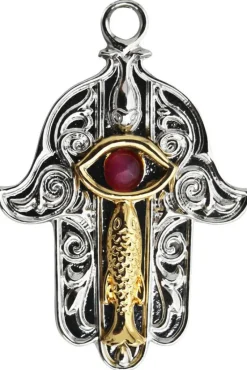 Mystic Kabbalah Hand of Khamsa Necklace