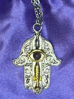 Mystic Kabbalah Hand of Khamsa Necklace