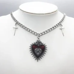 Gothic and Steampunk Jewellery Heart Necklace