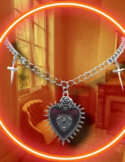 Gothic and Steampunk Jewellery Heart Necklace