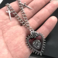 Gothic and Steampunk Jewellery Heart Necklace
