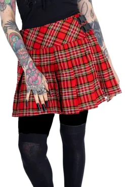 Innocent Clothing Heartless Alisa Red Tartan Skirt (M, 2XL)