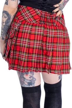 Innocent Clothing Heartless Alisa Red Tartan Skirt (M, 2XL)