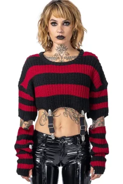 Innocent Clothing Heartless Isadora Top Black/Red