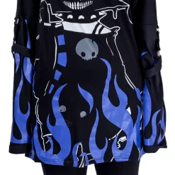 Innocent Clothing Heartless Killer Flame Purple Top
