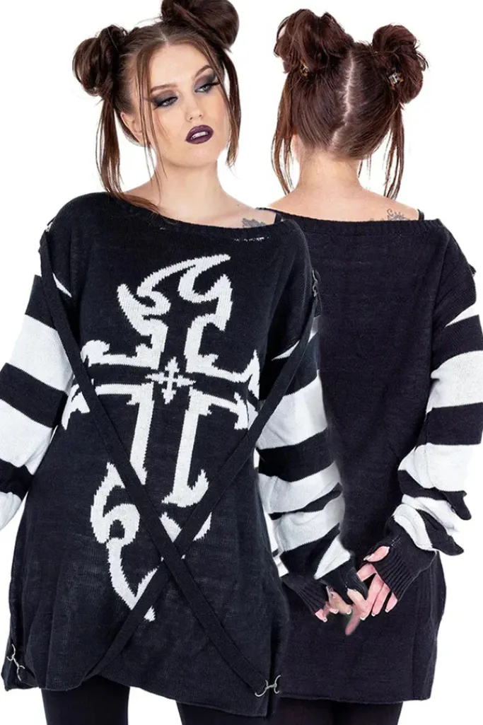 Innocent Clothing Heartless Lilith Jumper Black/White