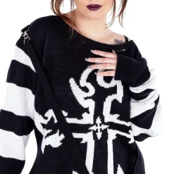 Innocent Clothing Heartless Lilith Jumper Black/White