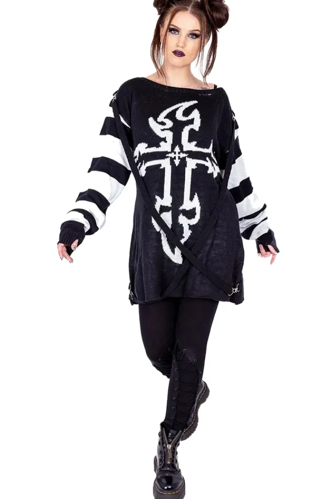 Innocent Clothing Heartless Lilith Jumper Black/White