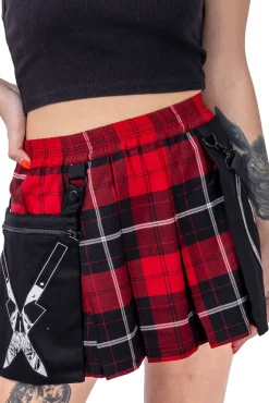 Innocent Clothing Heartless Souless Red Check Skirt