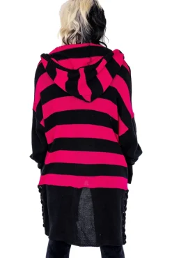Innocent Clothing Heartless Willa Cardigan Black/Dark Pink