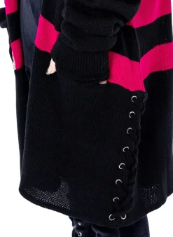 Innocent Clothing Heartless Willa Cardigan Black/Dark Pink