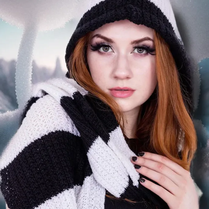 Innocent Clothing Heartless Zenni Scarf Black/White