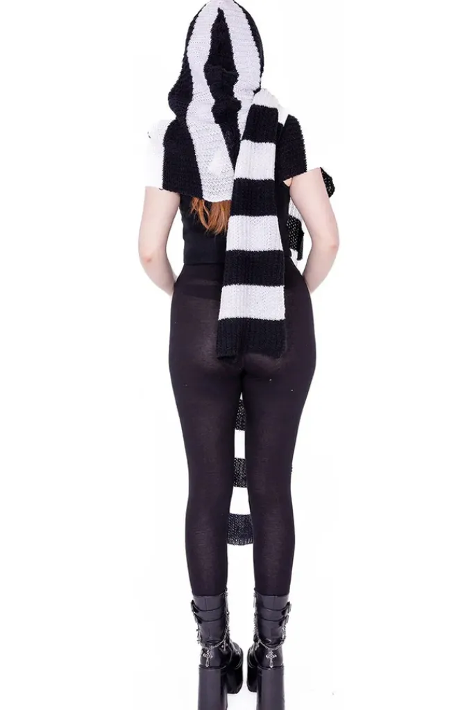 Innocent Clothing Heartless Zenni Scarf Black/White
