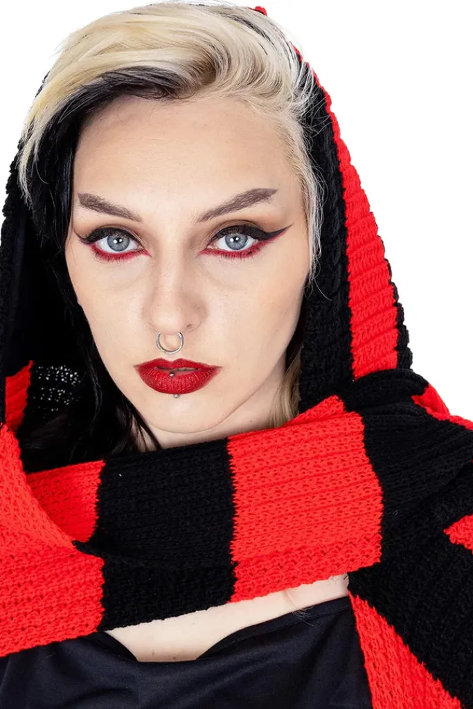 Innocent Clothing Heartless Zenni Scarf Black/Red