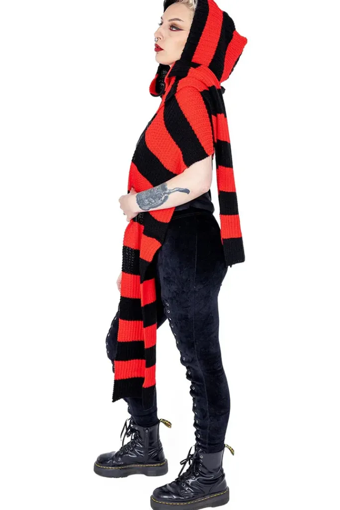 Innocent Clothing Heartless Zenni Scarf Black/Red