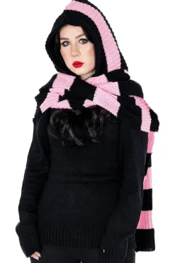 Innocent Clothing Heartless Zenni Scarf Black/Pink