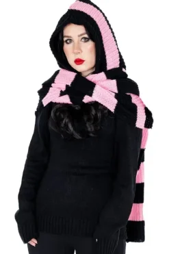 Innocent Clothing Heartless Zenni Scarf Black/Pink