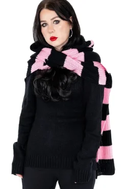 Innocent Clothing Heartless Zenni Scarf Black/Pink