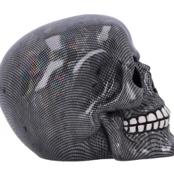 Nemesis Now Holographic Silver Fishnet Skull