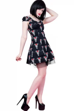 H&R London Black Tribal Tattoo Mini Dress UK10, UK14
