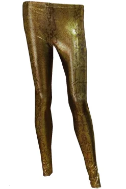 H&R London Golden Snake Print Leggings (S)